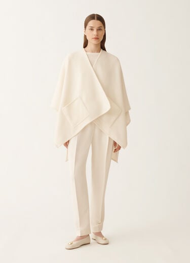 Fabiana Filippi Wool cloak, butter WHITE SAD215A884L8300000