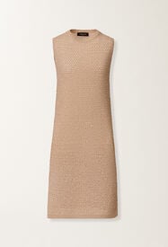 Fabiana Filippi Mini dress in cotton tape with sequins, maple ACER ABD276F593M1200000