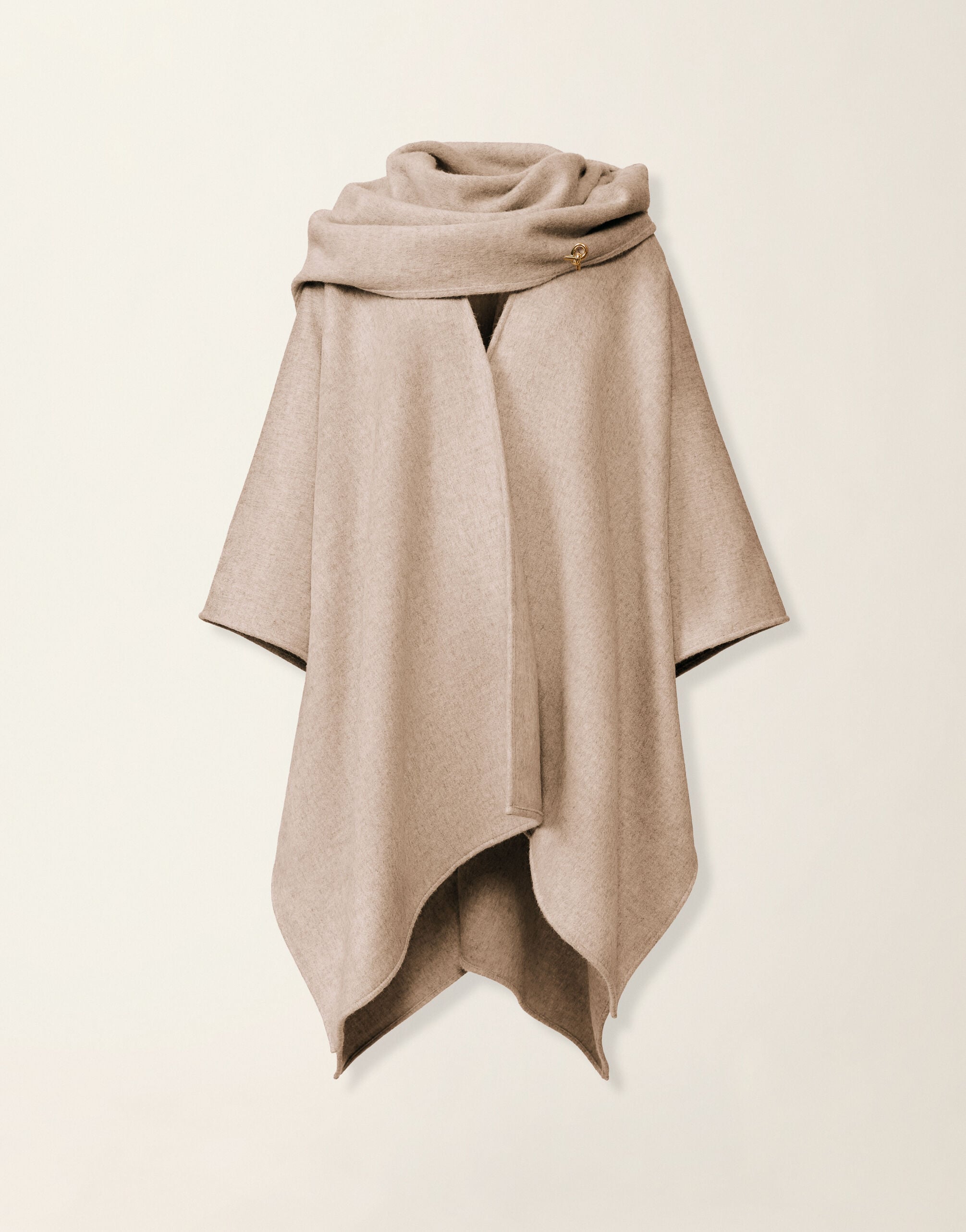 Wool cape with scarf, cachà Fabiana Filippi Wool cape with scarf, cachà Cachà SAD216A907M5370000