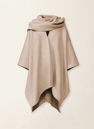 Wool cape with scarf, cachà Fabiana Filippi Wool cape with scarf, cachà Cachà SAD216A907M5370000