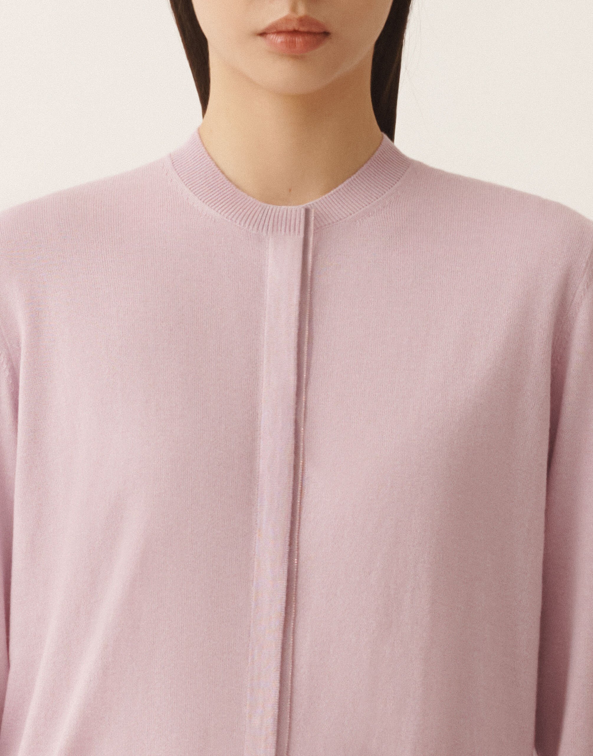 Fabiana Filippi Cardigan aus Wolle und Baumwolle, Lila-Rosa Fliederrosa MAD266F061L9300000