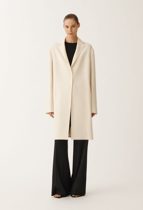 Fabiana Filippi Double wool coat, vanilla WHITE CTD265F463L3020000