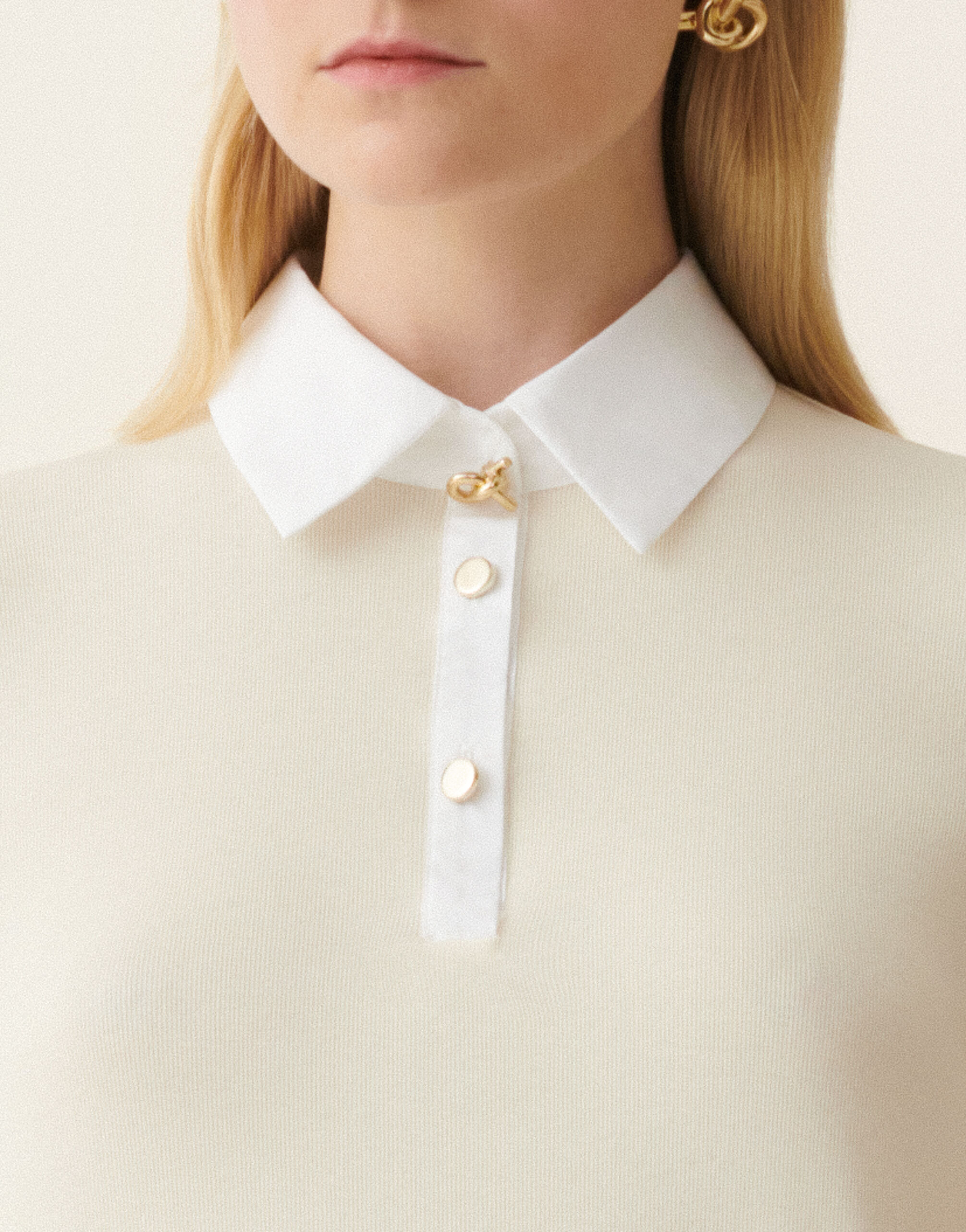Ribbed cotton jersey long-sleeved T-shirt, butter Fabiana Filippi Ribbed cotton jersey long-sleeved T-shirt, butter Butter JED226F552M4560000