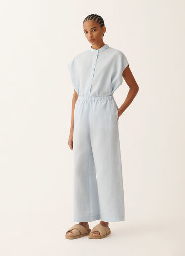 Fabiana Filippi Pantalone Trevi in tela di lino, azzurro cielo AZZURRO CIELO PAD276F310M1310000