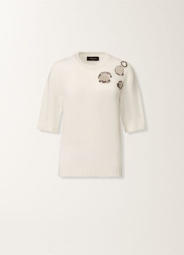 Fabiana Filippi Platinum sweater, raffia WHITE MAD215F490L5370000
