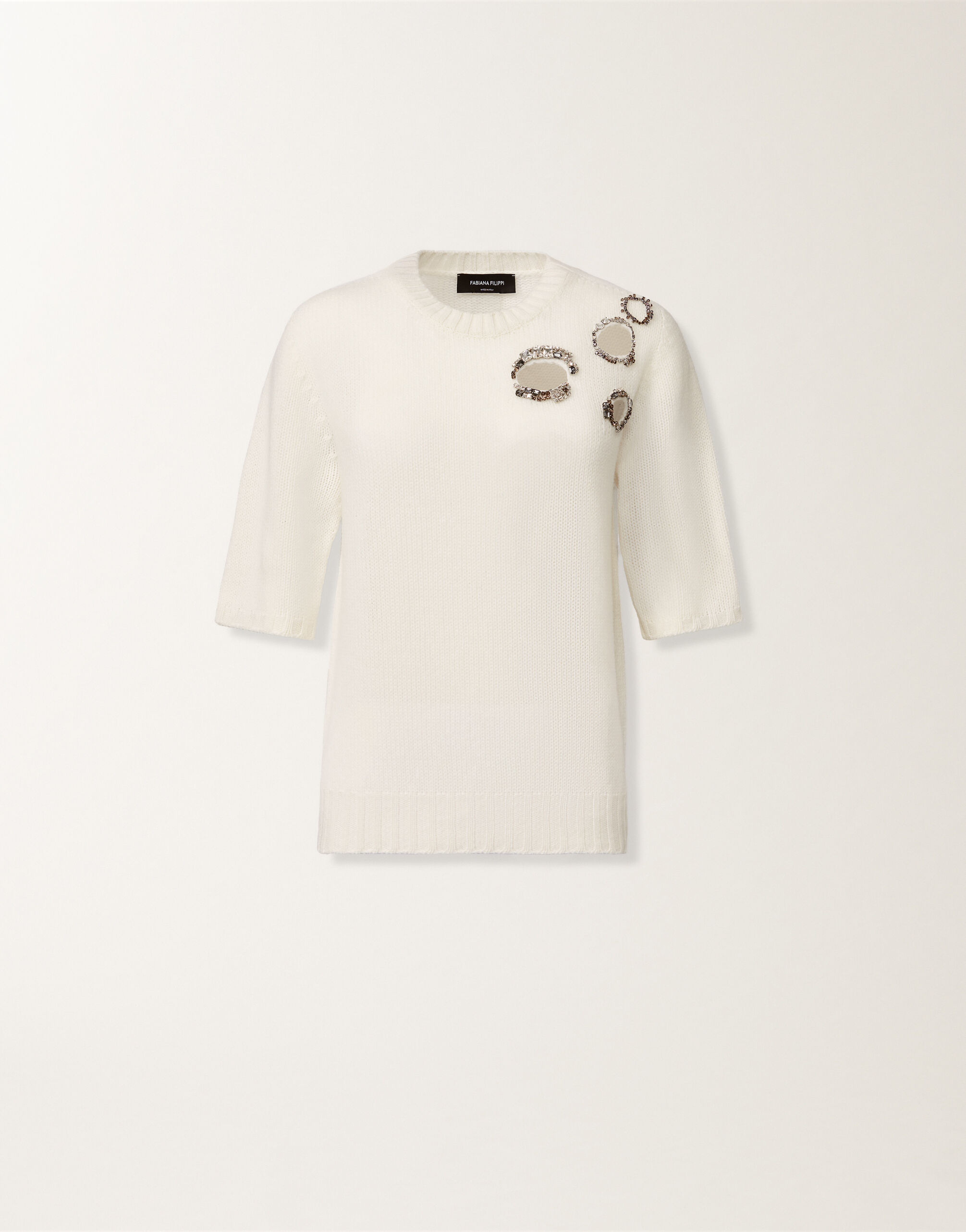 Fabiana Filippi Platinum sweater, raffia WHITE MAD215F490L5370000