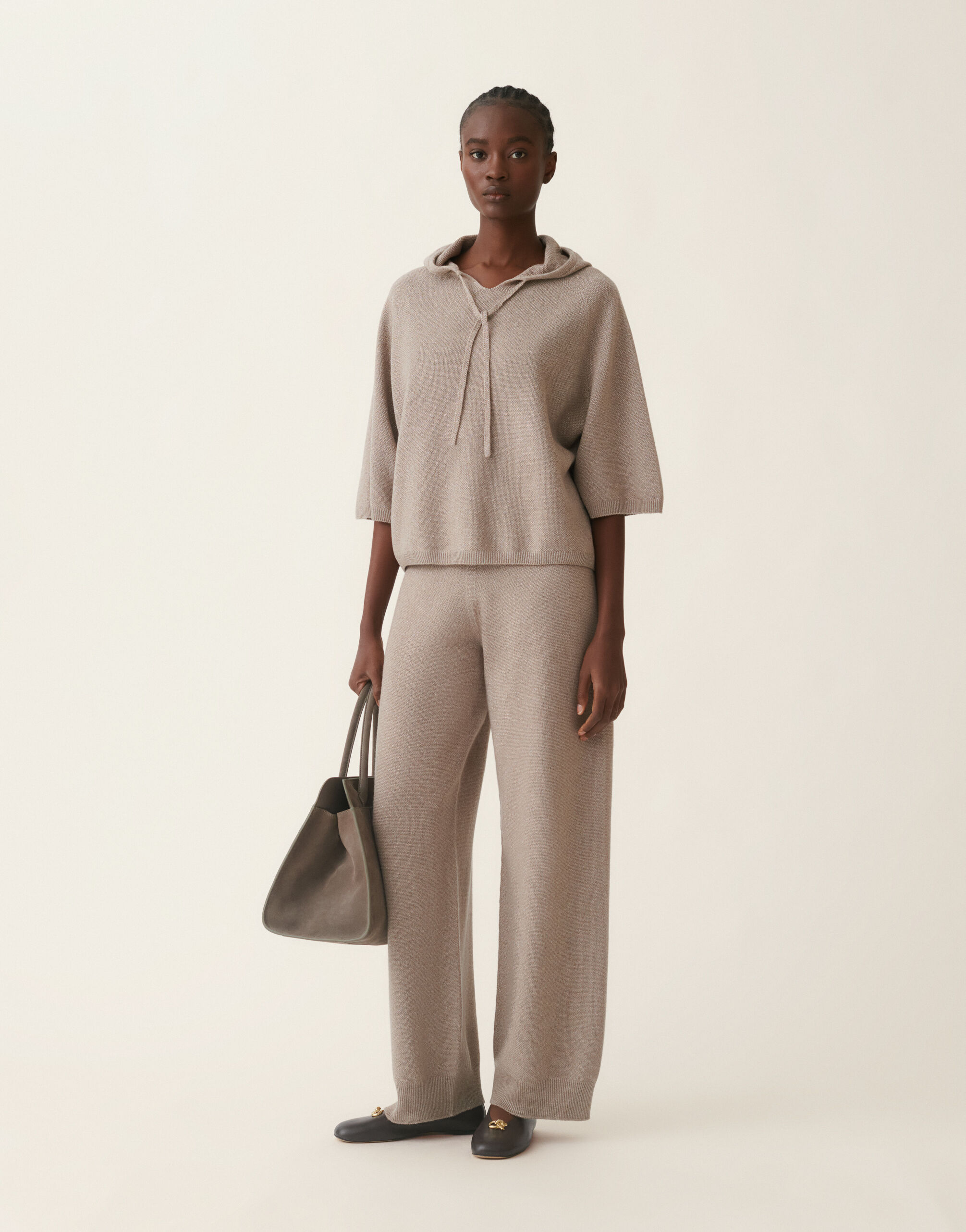 Pullover aus Platinum mit Lurex, mocha Fabiana Filippi Pullover aus Platinum mit Lurex, mocha Mocha MAD216F402M3330000