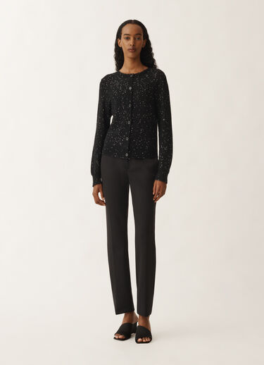 Fabiana Filippi Mohair micro cardigan, black BLACK MAD265F086D8170000