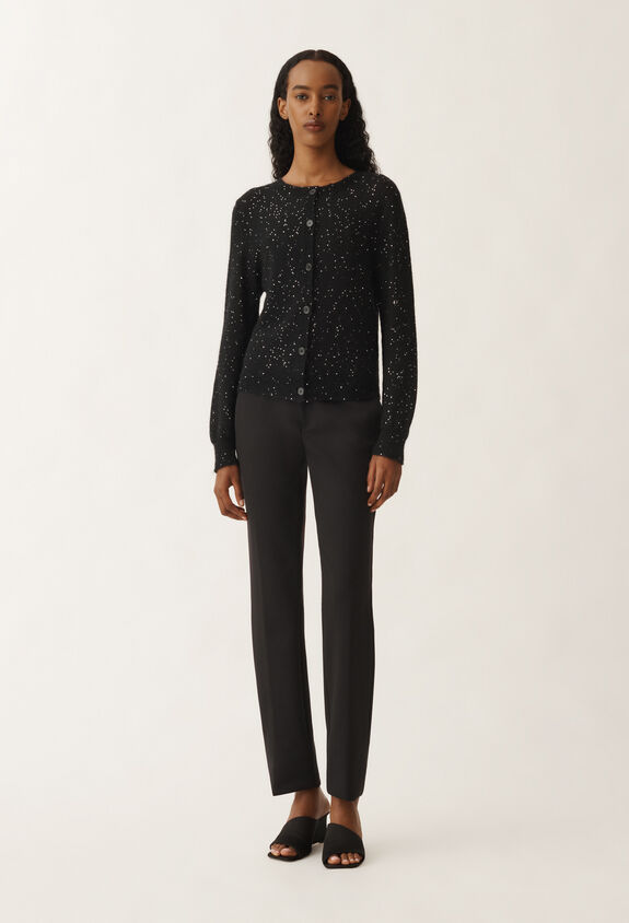 Fabiana Filippi Mohair micro cardigan, black BLACK MAD265F086D8170000