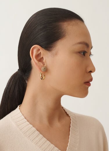 Fabiana Filippi Diamond wire circle earrings, camel GOLD BXD215A846L8440000