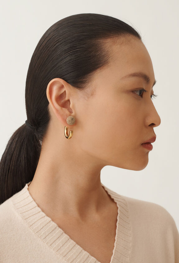 Fabiana Filippi Diamond wire circle earrings, camel GOLD BXD215A846L8440000