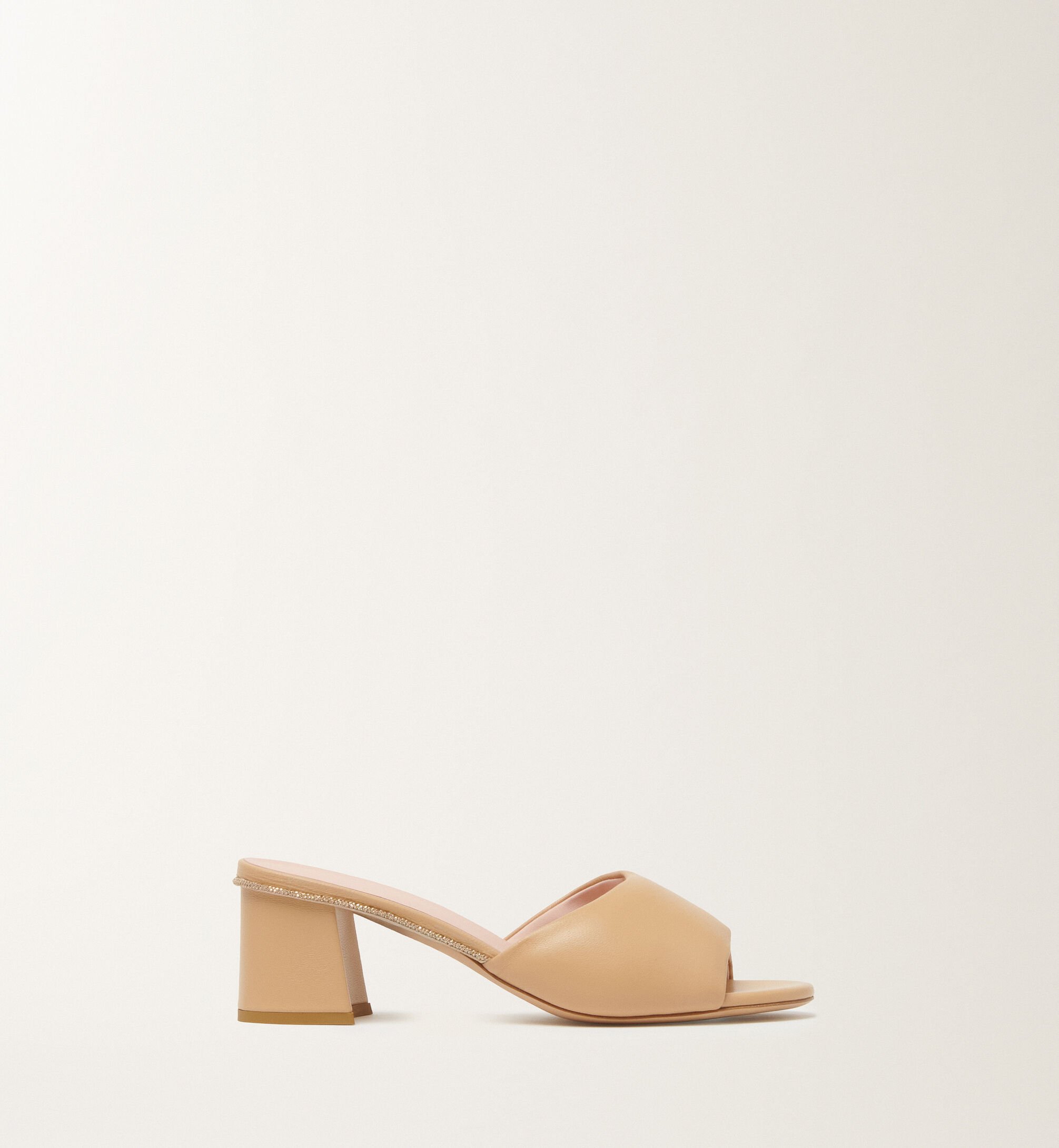 Fabiana Filippi Mules aus Nappaleder, Ahorn Beige ASD266A847M0140000