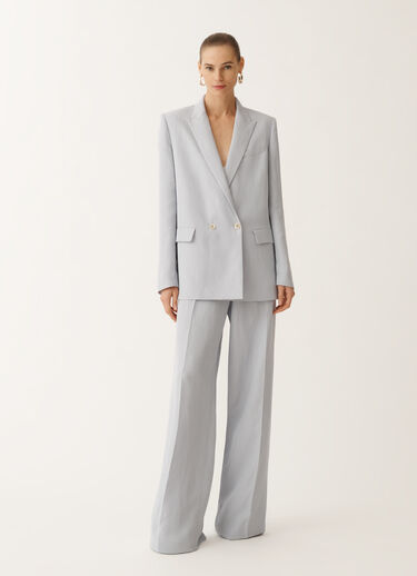 Fabiana Filippi Linen and viscose double-breasted jacket, mauve LAVENDER GCD275F412L3100000