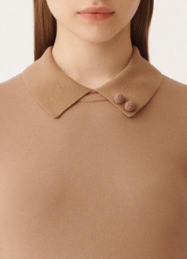 Fabiana Filippi Jersey T-shirt, wicker BROWN JED215F132L5760000