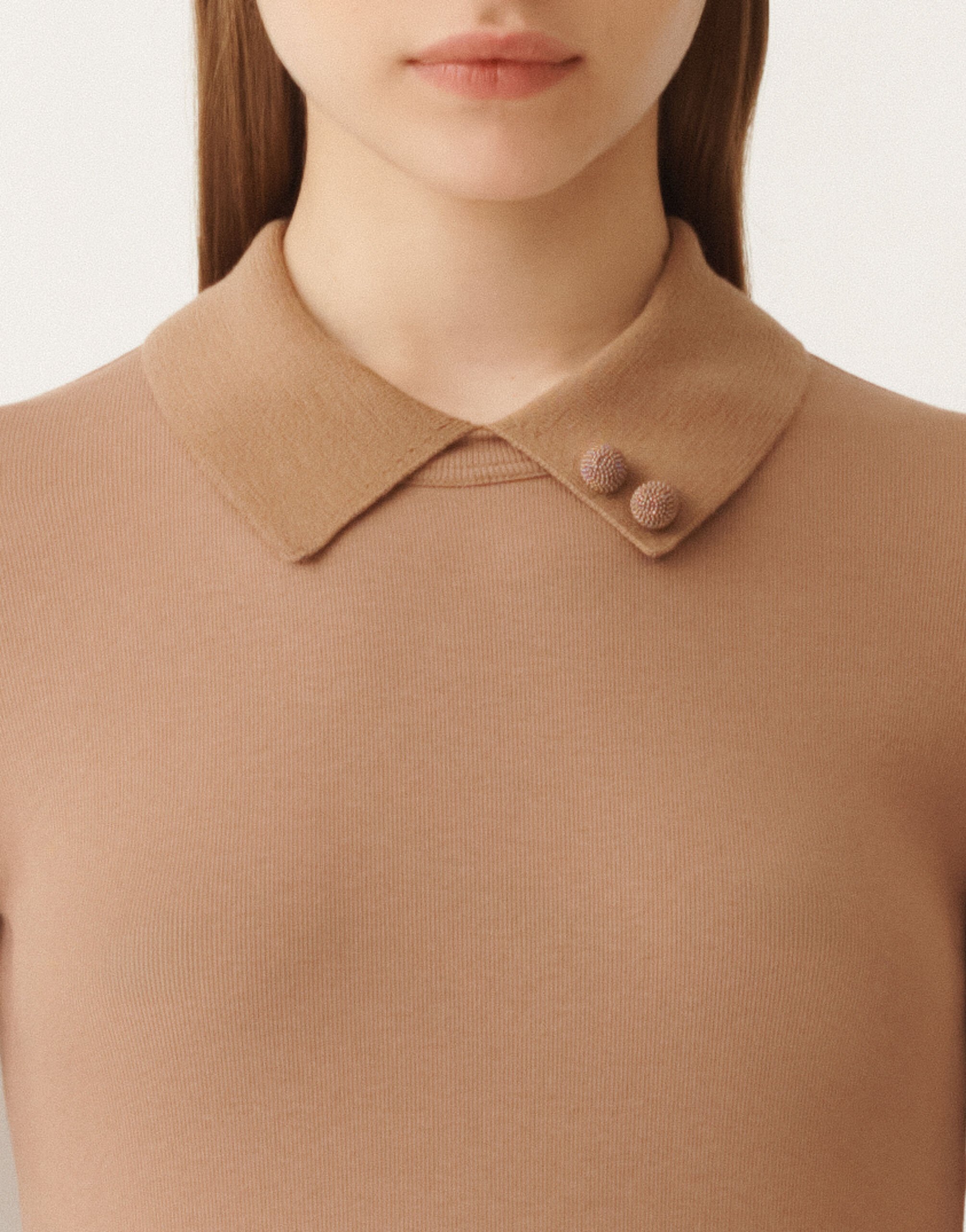 Fabiana Filippi Jersey T-shirt, wicker BROWN JED215F132L5760000
