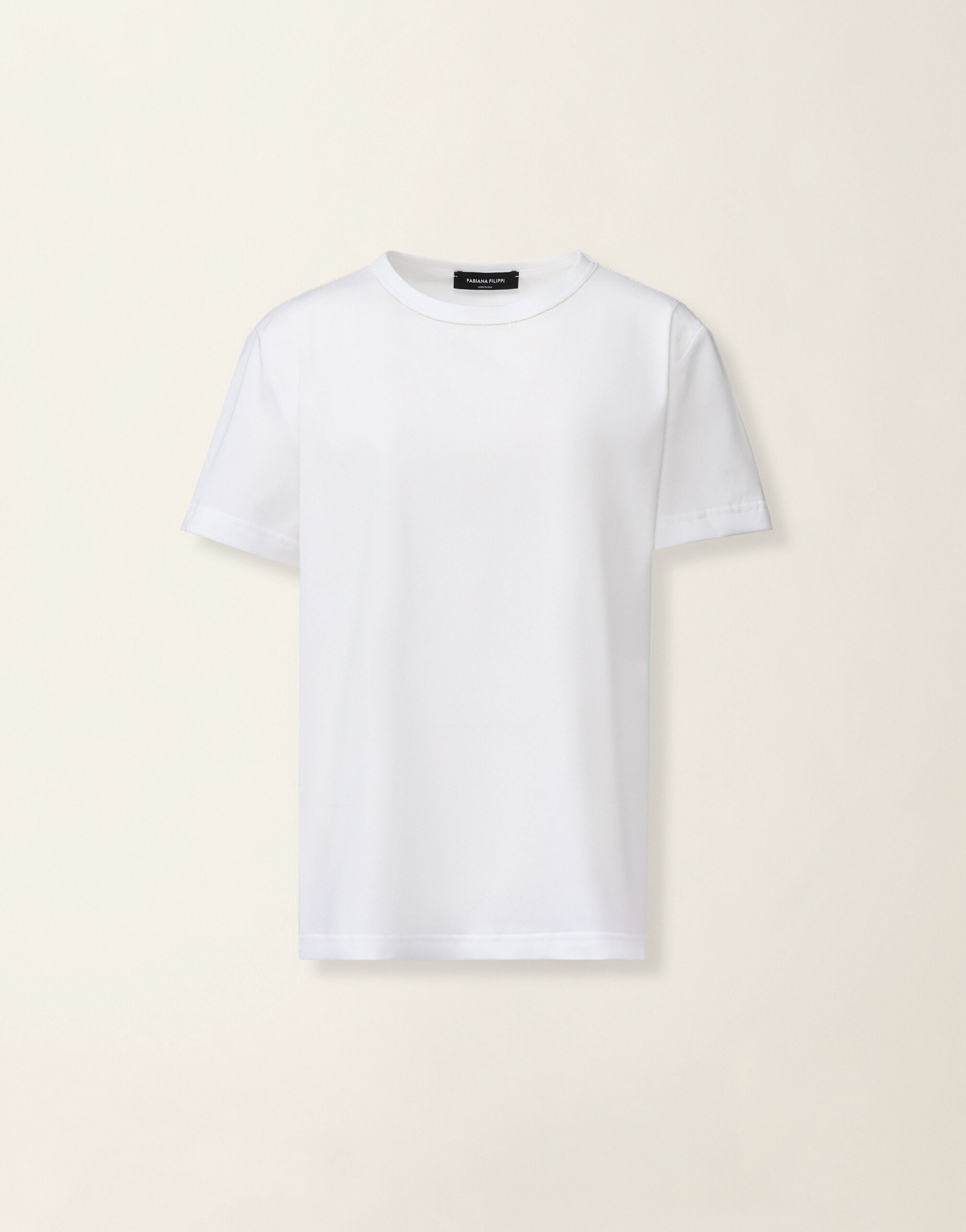 Cotton jersey T-shirt, optic white Fabiana Filippi Cotton jersey T-shirt, optic white Optic white JED216F133L7960000