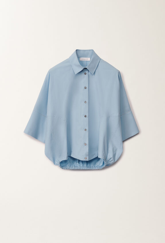 Fabiana Filippi Stretch poplin shirt, sky blue SKY BLUE CADC02F356H5450000