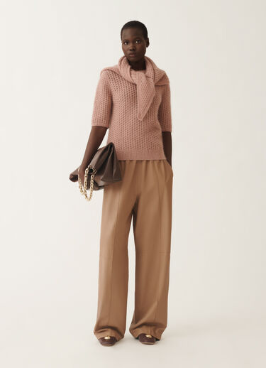 Fabiana Filippi Pullover aus Platinum-Mohair, rauchrosa Rosa MAD215F074L5510000