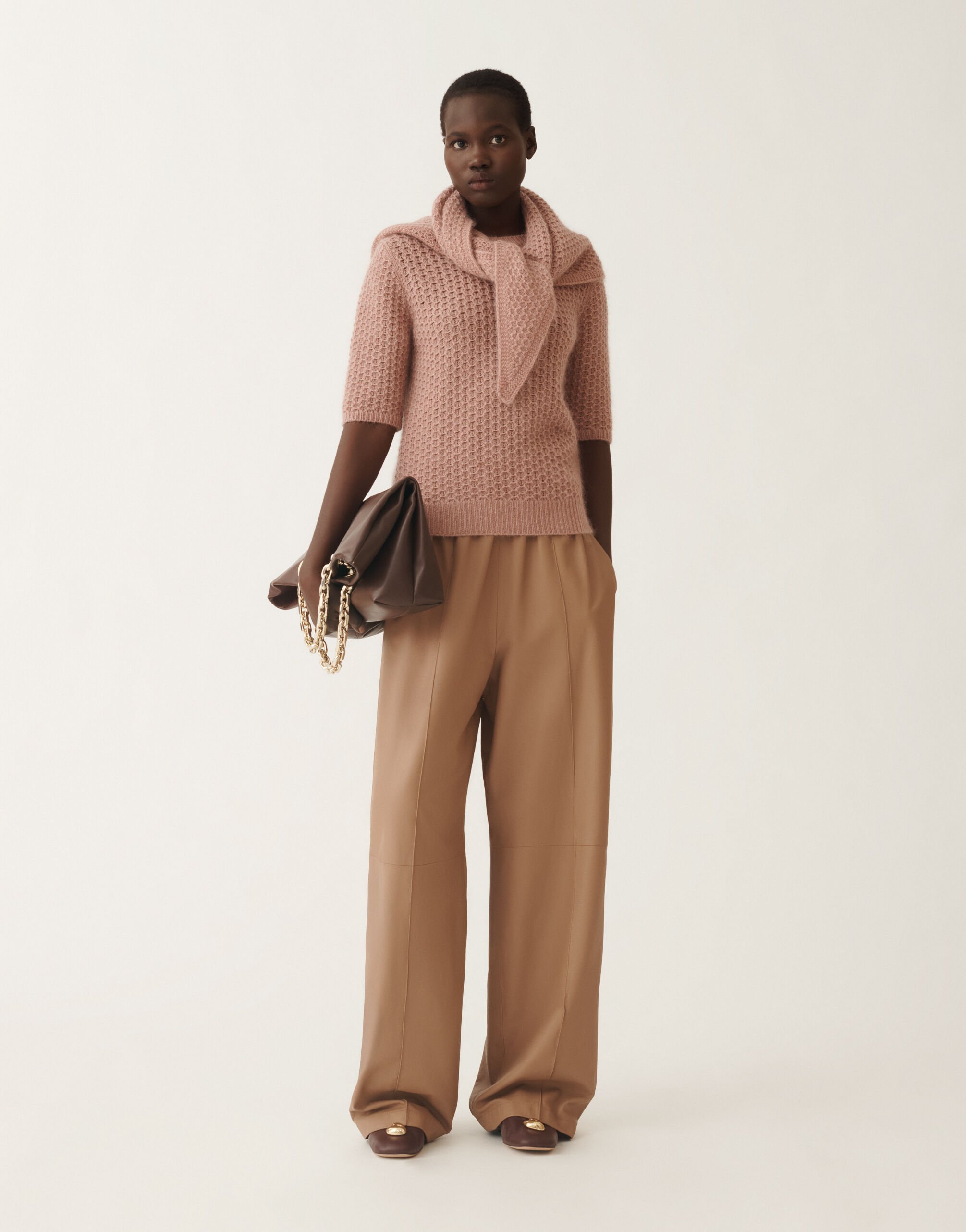 Fabiana Filippi Pullover aus Platinum-Mohair, rauchrosa Rosa MAD215F074L5510000