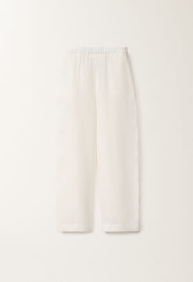Fabiana Filippi Trevi linen canvas trousers, white WHITE PAD275F310D8350000