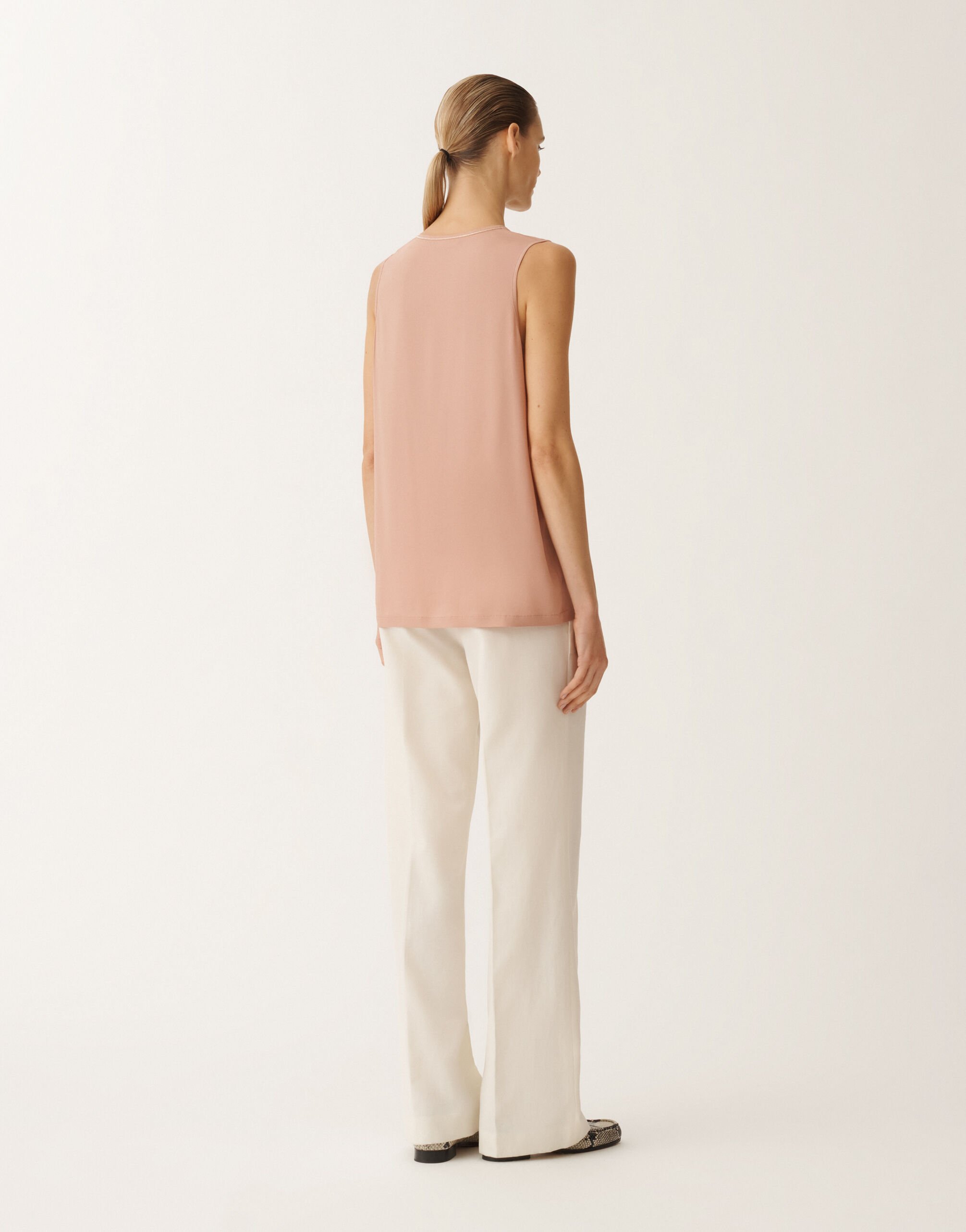 Fabiana Filippi Stretch sablé vest top, blush PINK TPD265F773L2350000
