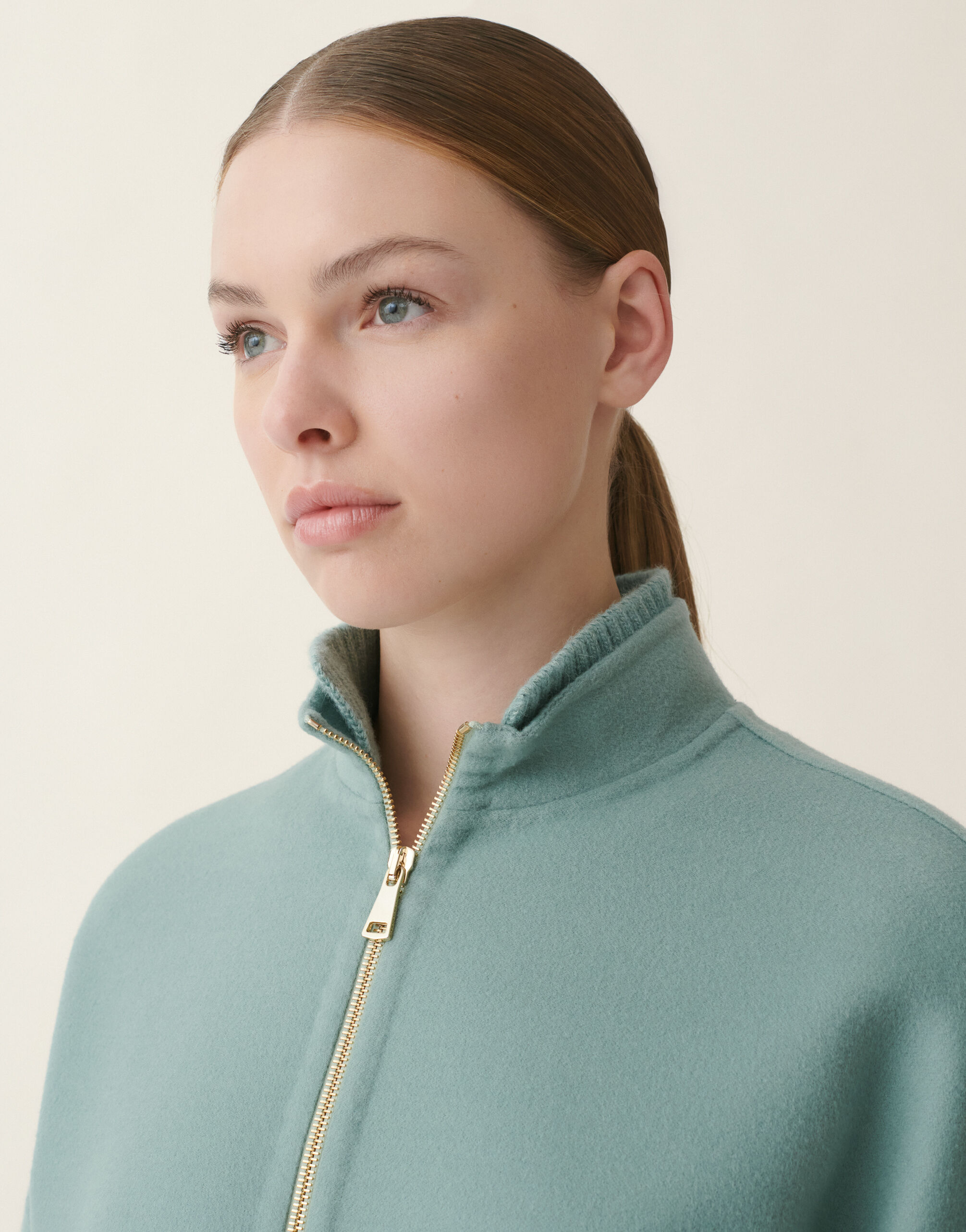 Caban en double de laine, vert Fabiana Filippi Caban en double de laine, vert Vert CTD216F186M3230000
