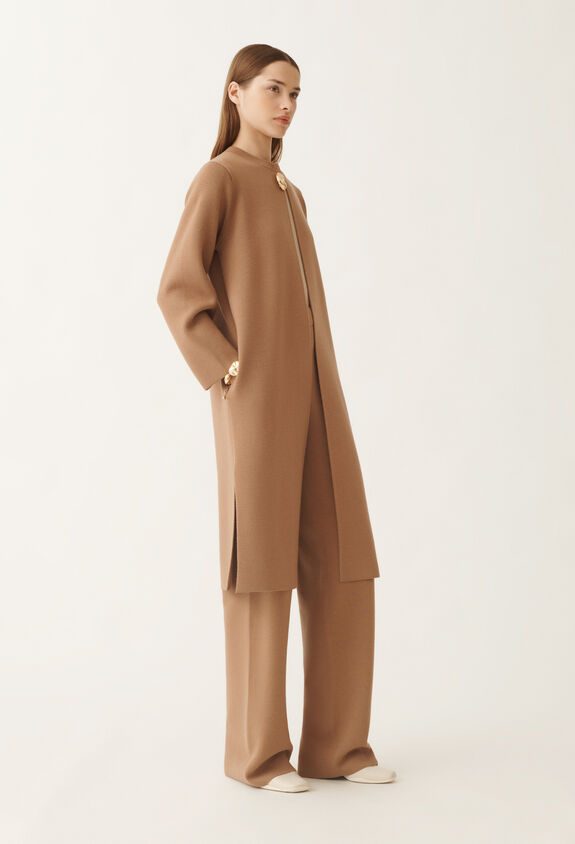 Fabiana Filippi Merino wool coat, wicker BROWN CTD215F220D4620000