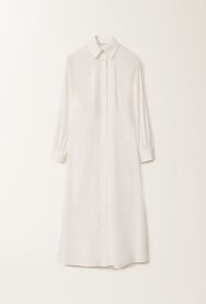 Fabiana Filippi Hemdblusenkleid aus Stretch-Leinen-Viskose, optisch weiß OPTISCHES WEISS ABDC02F120H5500000