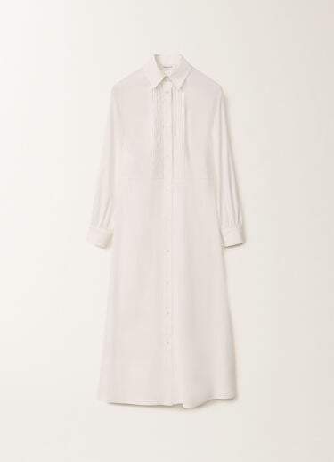 Fabiana Filippi Hemdblusenkleid aus Stretch-Leinen-Viskose, optisch weiß OPTISCHES WEISS ABDC02F120H5500000