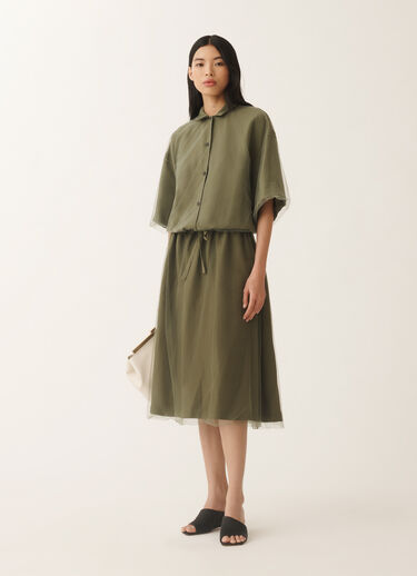 Fabiana Filippi Jupe en lin et viscose, gazon VERT GND275F848L3540000