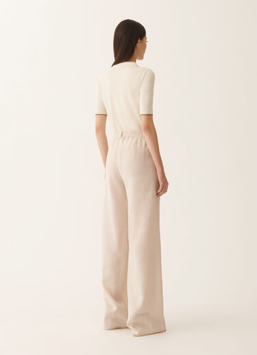 Fabiana Filippi Pantalone Amelia jogging in tela di lino, naturale NATURALE PAD276F291M1310000