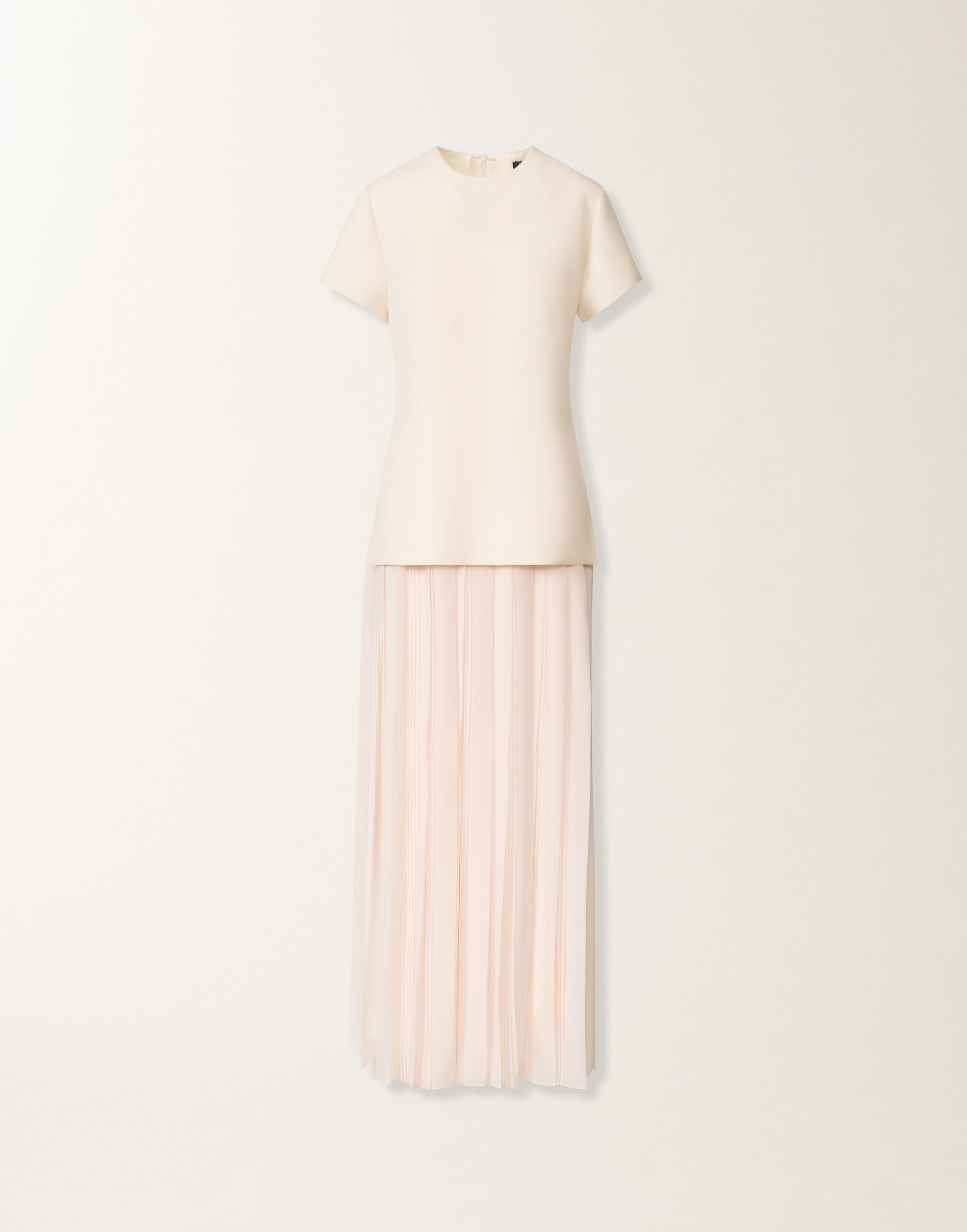 Fabiana Filippi Long dress with georgette skirt, butter BUTTER ABD276F643M1130000