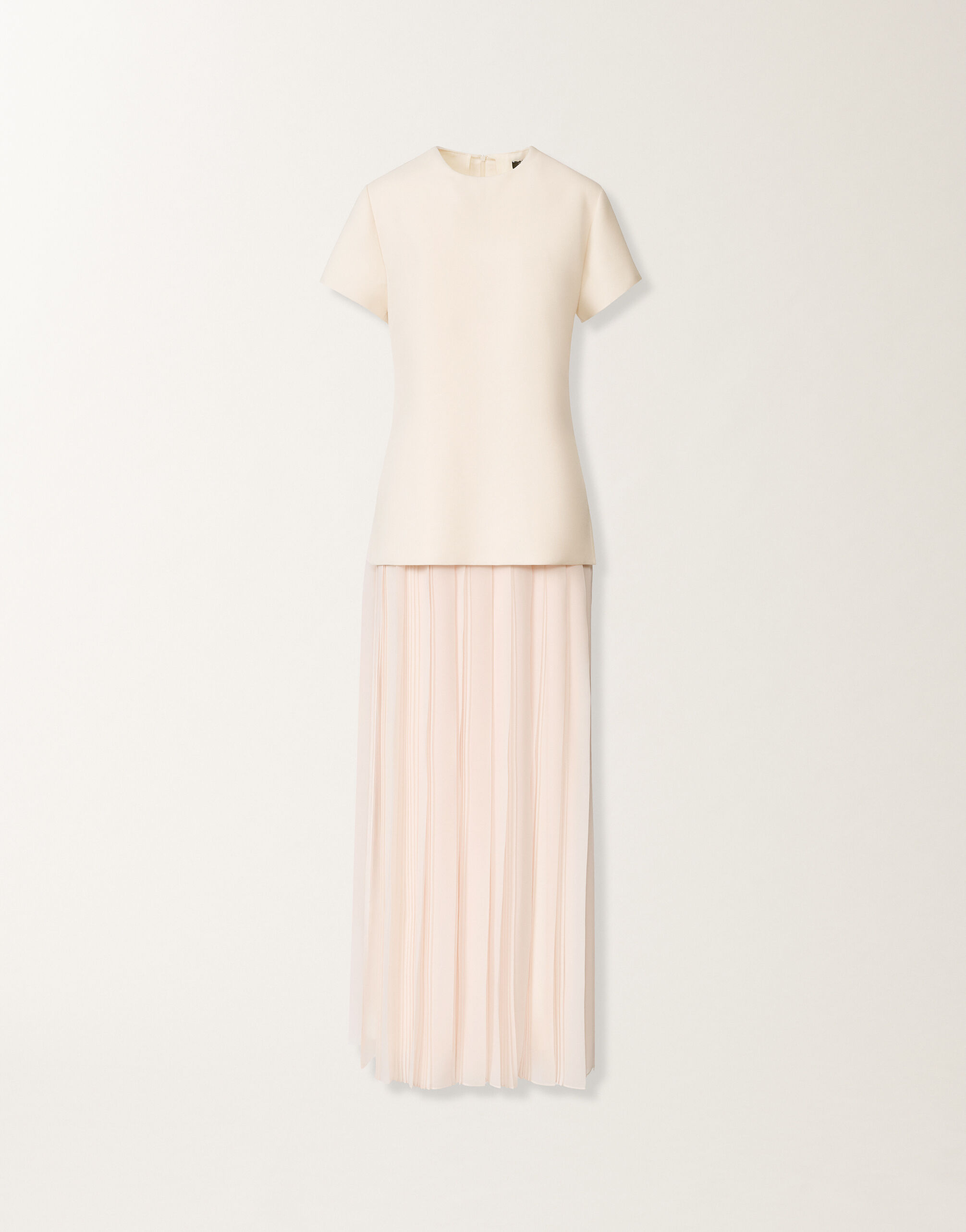 Fabiana Filippi Long dress with georgette skirt, butter BUTTER ABD276F643M1130000