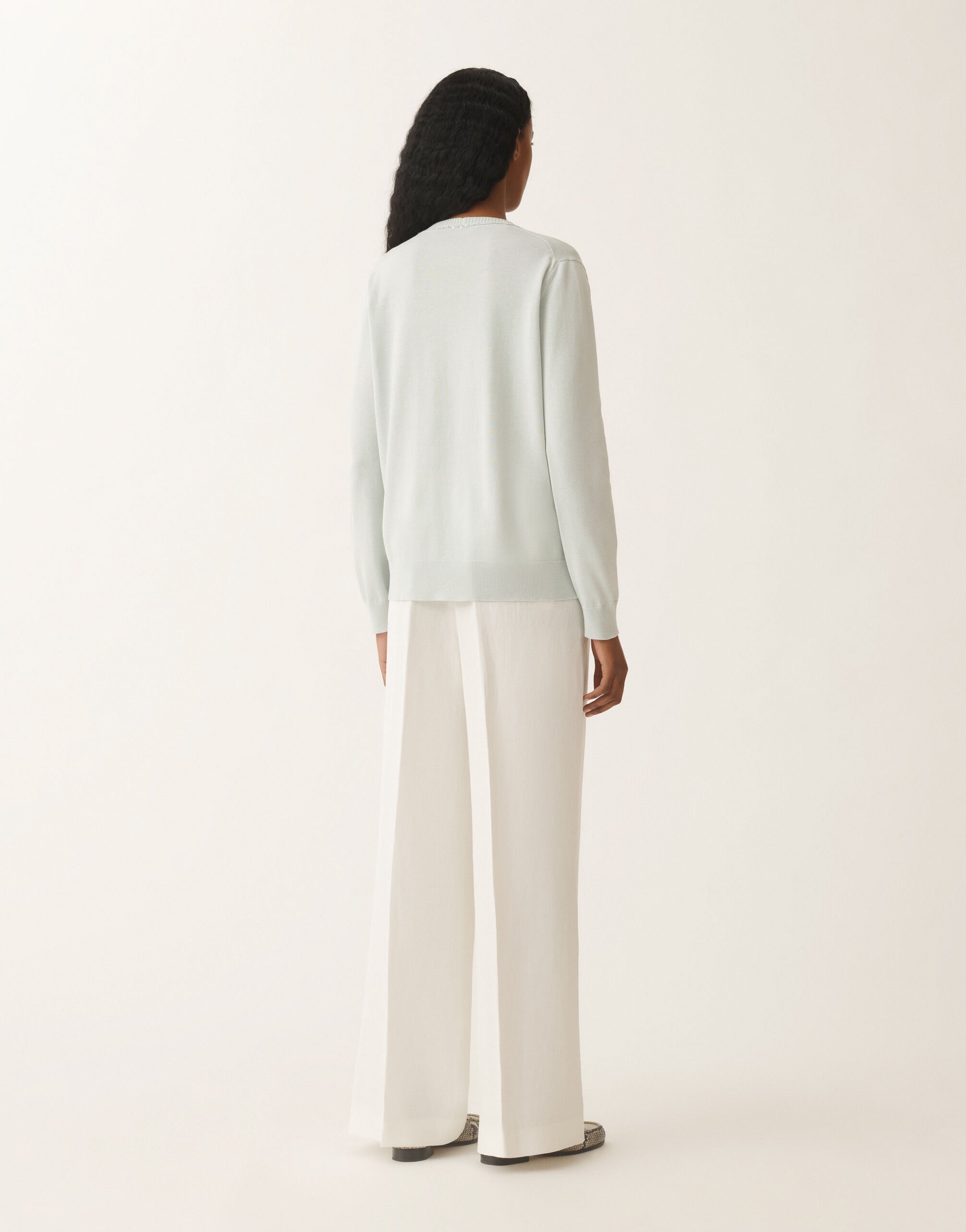 FABIANA FILIPPI 売れ筋商品|||ファビアナ フィリッピ ニット&セーター アウター レディース Turtlenecks Yellow Cotton and linen sweater with sequins, white for Women
