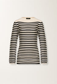 Fabiana Filippi Pull en coton biologique avec micro-paillettes, jaune beurre et bleu BLEU NUIT MAD276F473M1660000