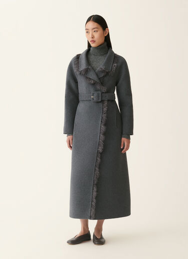 Fabiana Filippi Short wool and cashmere double coat, lead Lead CTD226F206M3840000