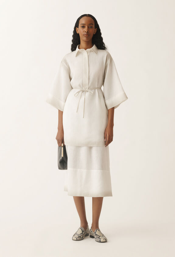 Fabiana Filippi Linen canvas tunic, white WHITE CAD275F650L3780000