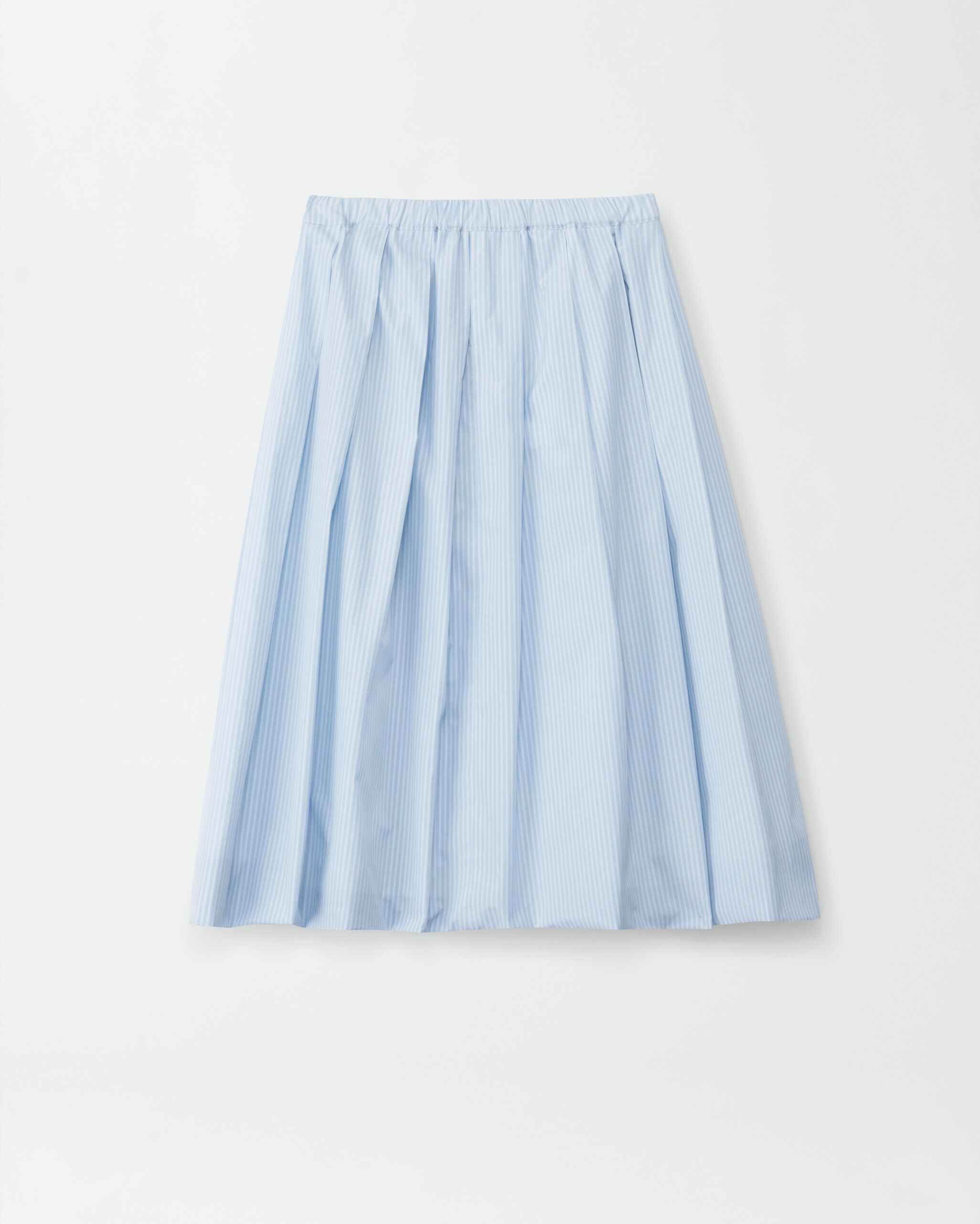 Fabiana Filippi STRIPED POPLIN PLEATED BALLOON SKIRT LIGHT BLUE CAD274F618D6670000