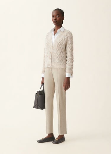 Platinum, mohair and sequin cardigan, cachà Fabiana Filippi Platinum, mohair and sequin cardigan, cachà Cachà MAD226F449M4170000