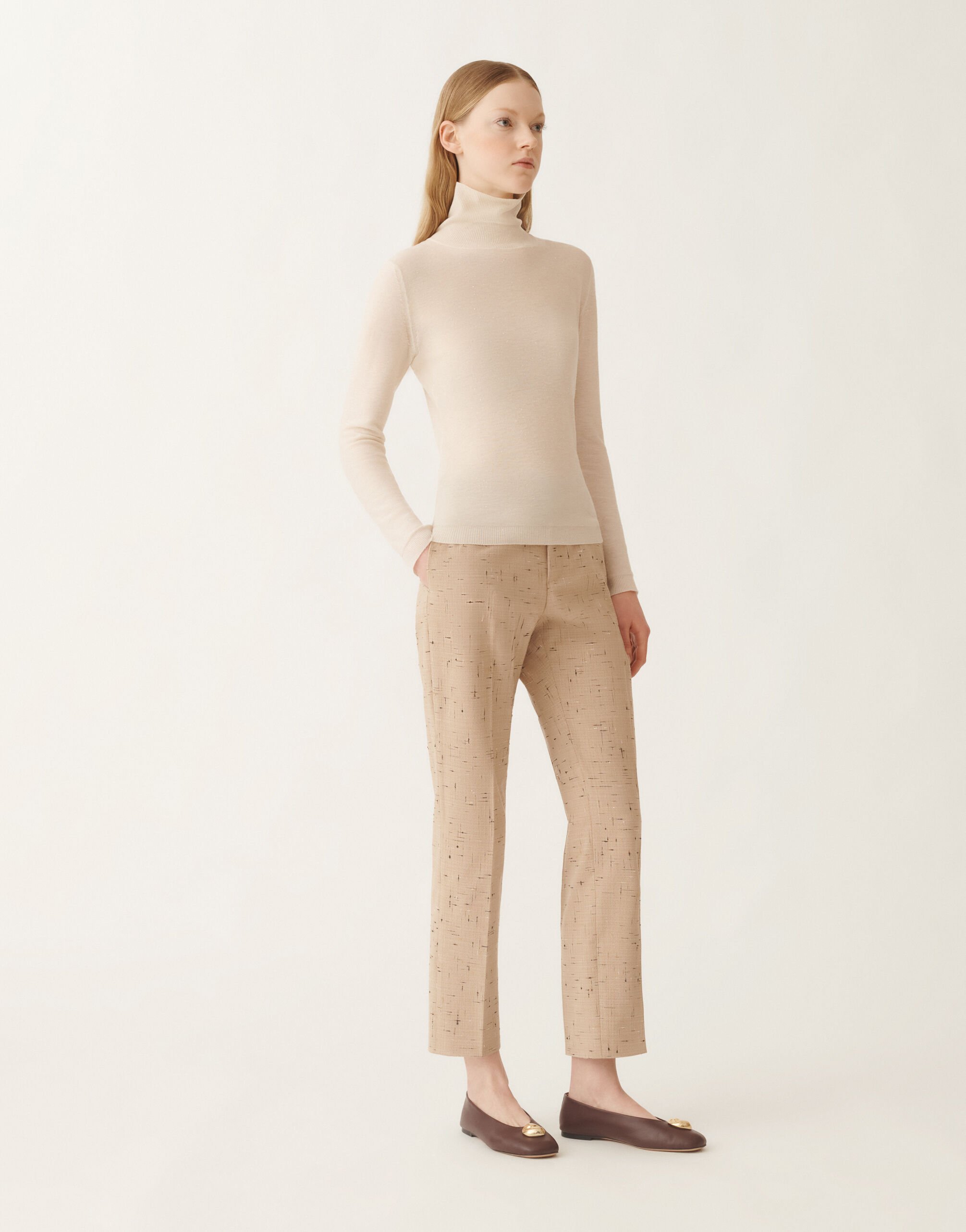 Fabiana Filippi Wollpullover mit Pailletten, weiß Weiß MAD215F068L5570000