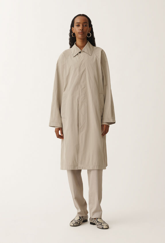 Fabiana Filippi Micro faille trench coat, clay CLAY CTD275F272L3370000