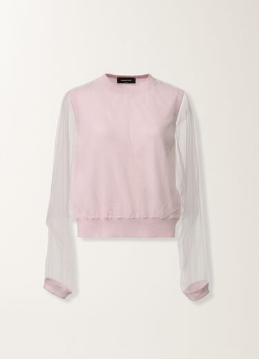 Fabiana Filippi Pullover aus Wolle und Baumwolle, in Lila-Rosa Fliederrosa MAD266F009L9130000