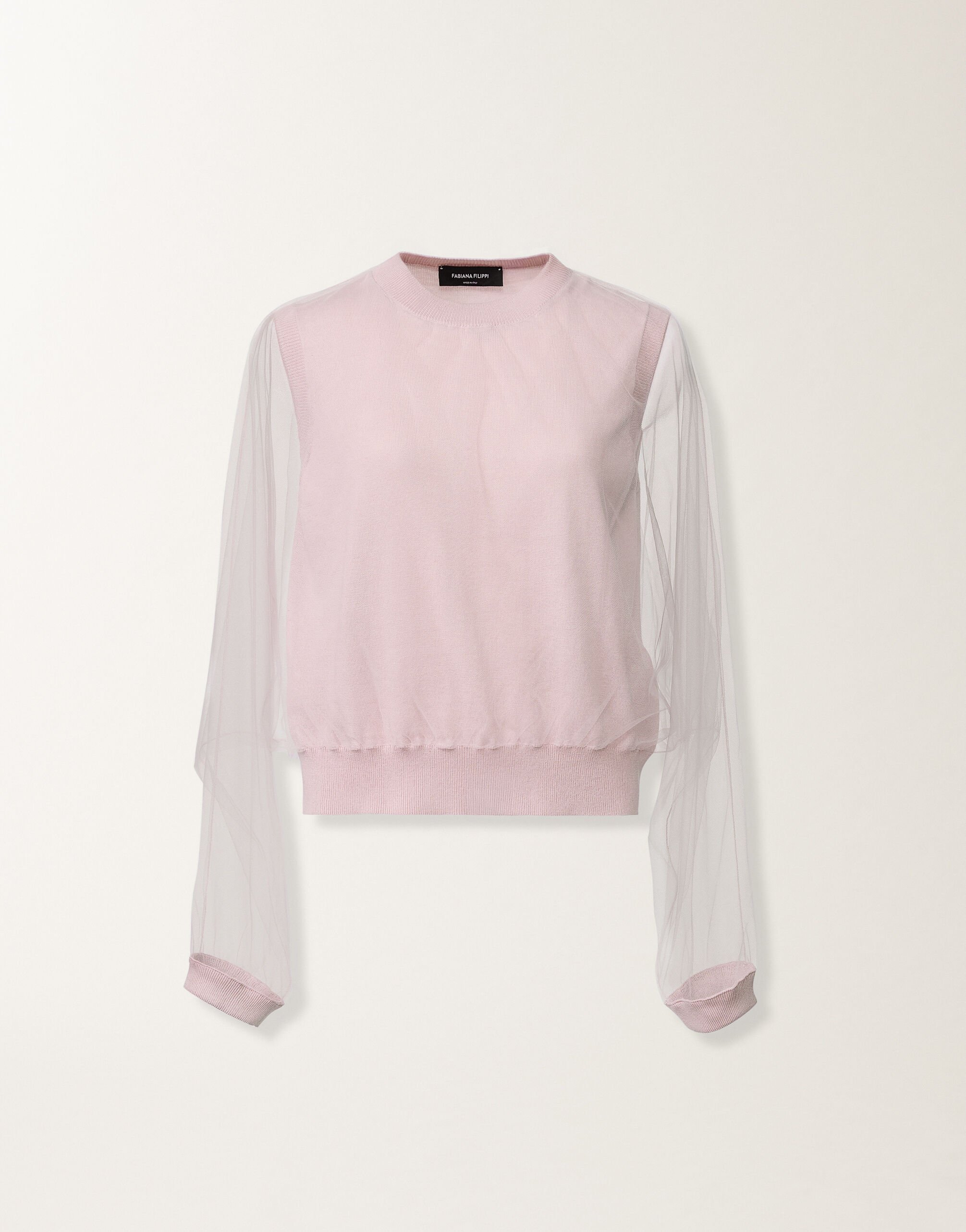 Fabiana Filippi Pullover aus Wolle und Baumwolle, in Lila-Rosa Fliederrosa MAD266F009L9130000