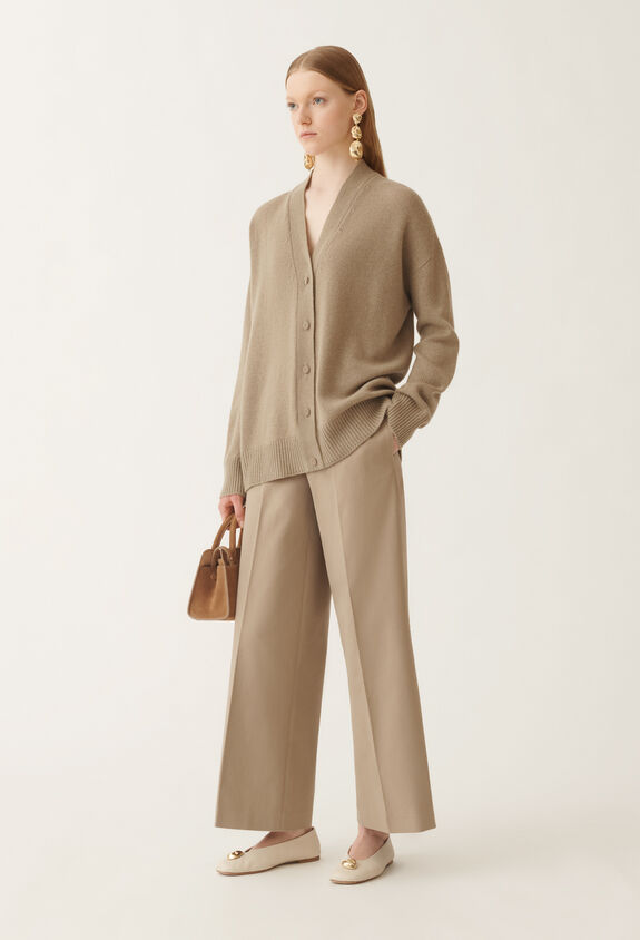 Fabiana Filippi Pantalone Spoleto in gabardina di cotone, oliva VERDE PAD215F307L5150000