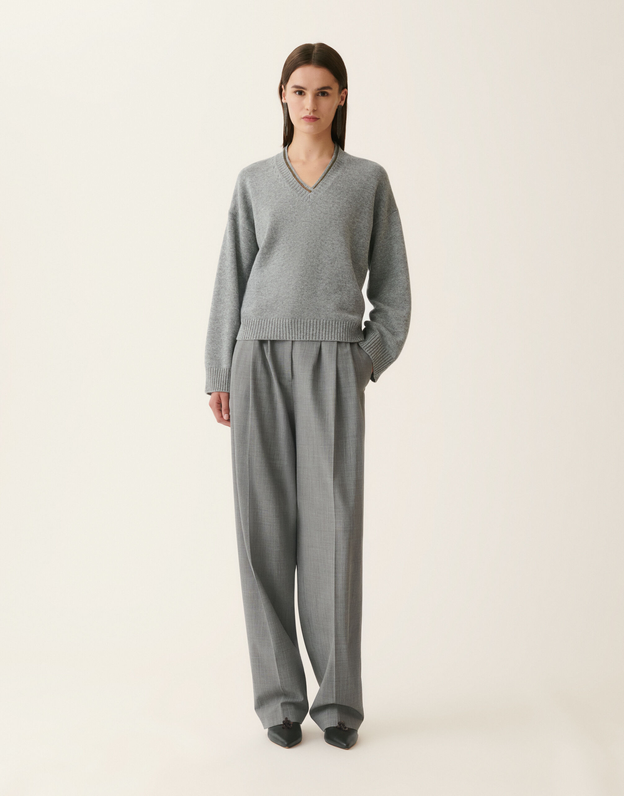 Platinum-Pullover, Stein Fabiana Filippi Platinum-Pullover, Stein Stein MAD226F420M2810000