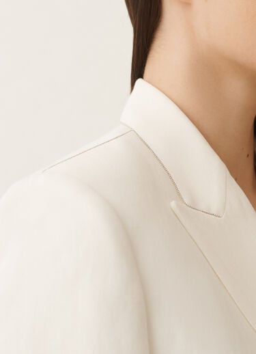 Fabiana Filippi Veste croisée en lin et viscose, blanc BLANC GCD275F412L3100000