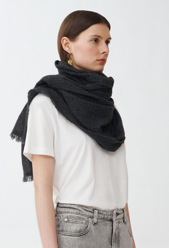 Fabiana Filippi Cashmere scarf, charcoal GREY SAD214A795I9500000
