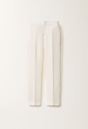 Fabiana Filippi Montefalco linen and viscose trousers, white BLUE PAD275F386L3460000