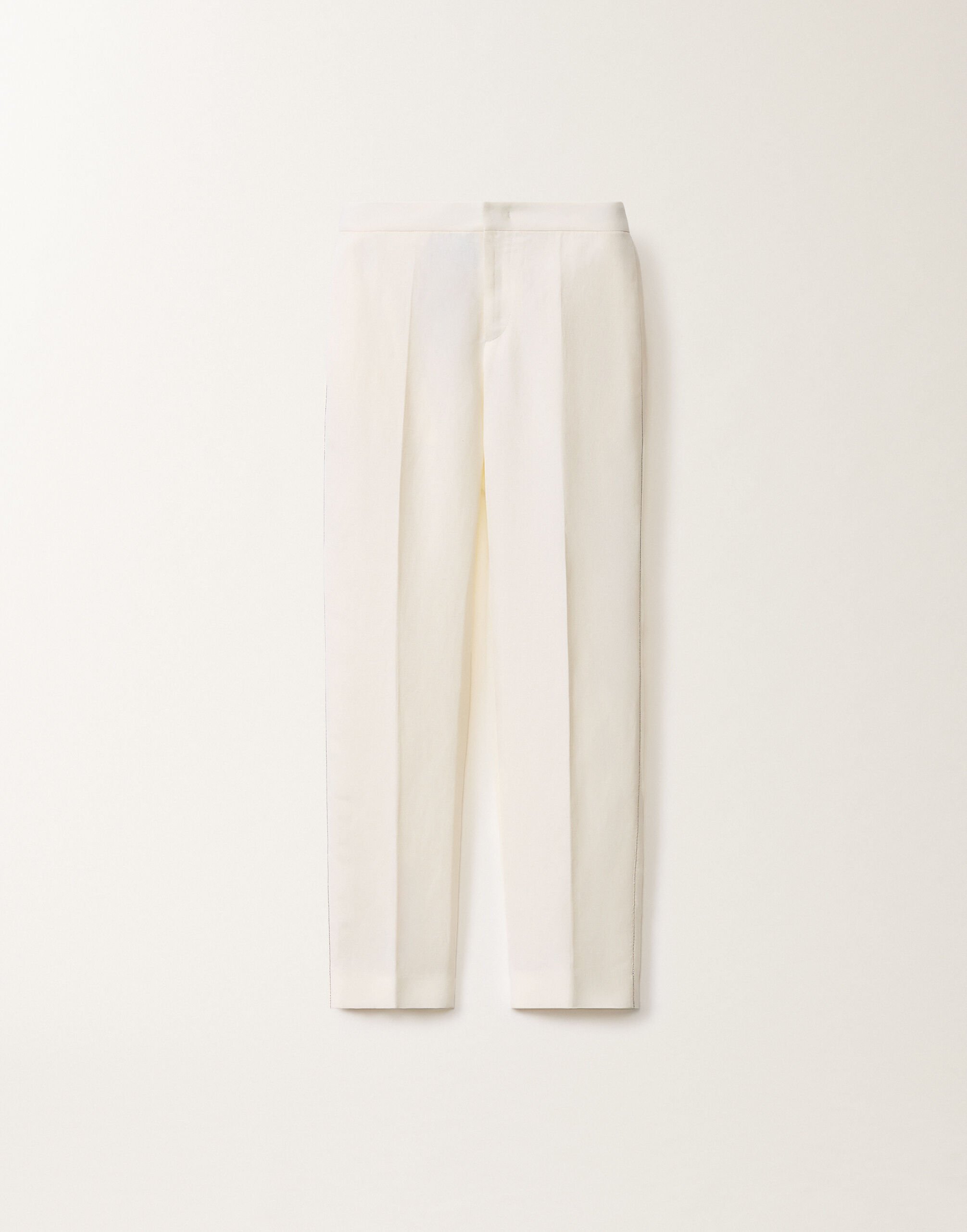 Fabiana Filippi Hose Montefalco aus Leinen und Viskose, weiß WEISS PAD275F326L3100000