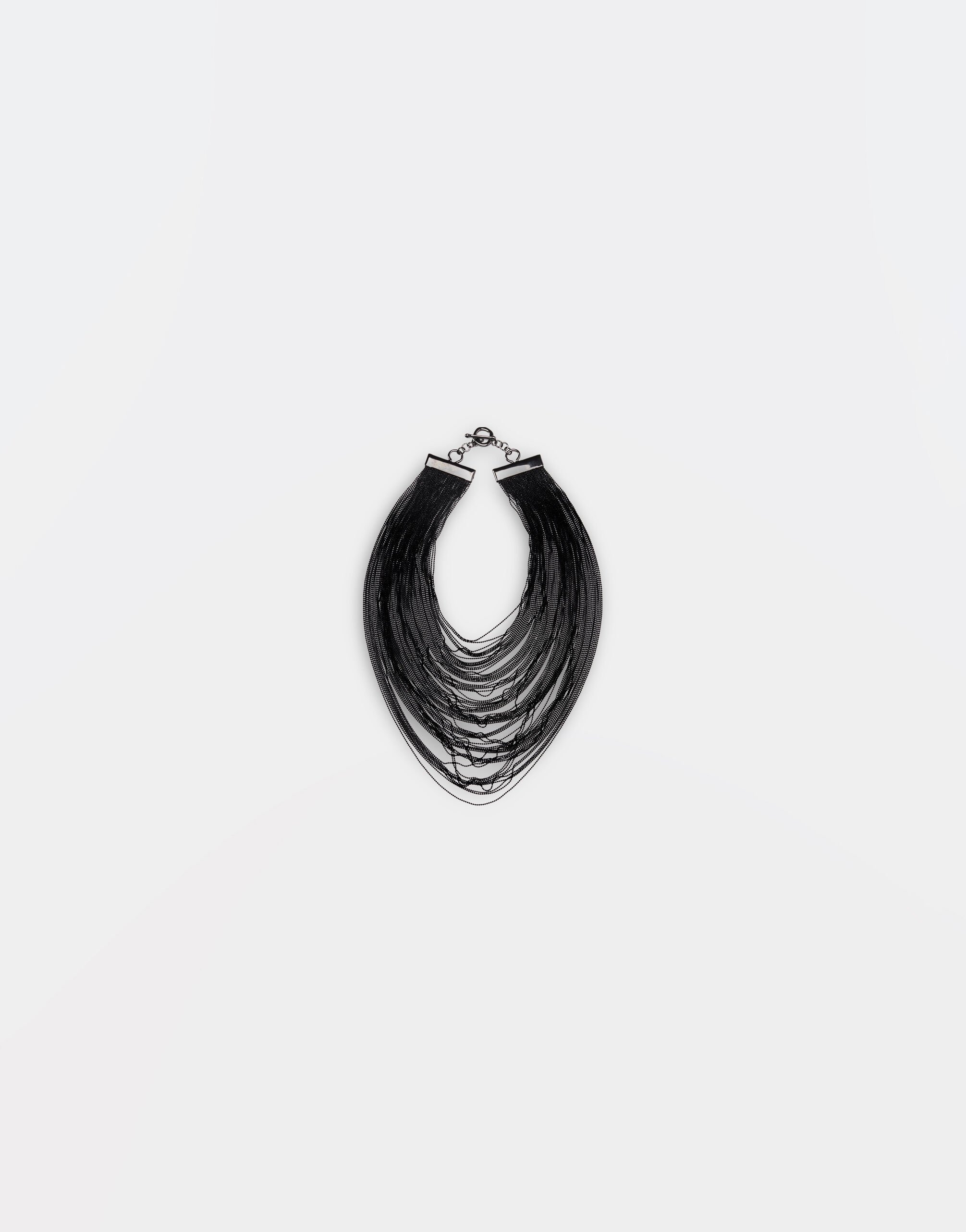 Black shiny necklace hot sale